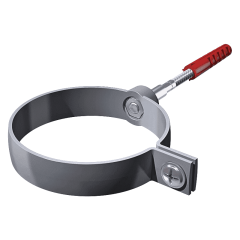 Хомут трубы Verat 125/82 серый универсальный L=140мм