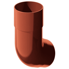 Колено трубы Verat 125/82 108 градусов красный