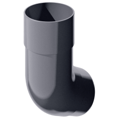 Колено трубы Verat 125/82 108 градусов серый