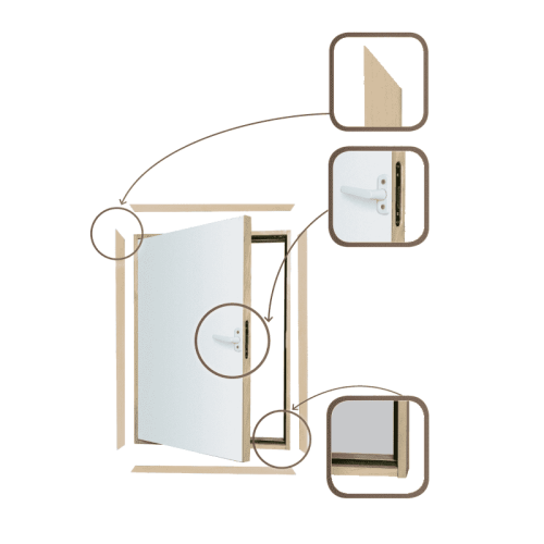 FAKRO Дверь карнизная DWK 60* 80